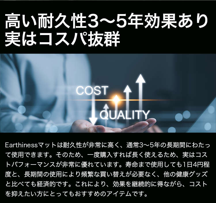 高い耐久性3～5年効果あり実はコスパ抜群